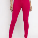 Dark Pink Classic Cotton Lycra Leggings – Soft, Stretchable & Everyday Comfort Wear