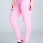 Baby Pink Classic Cotton Lycra Leggings – Soft, Stretchable & Everyday Comfort Wear