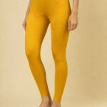 Golden Yellow Color Premium Ankle Length Leggings