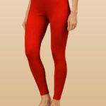 Red Color Premium Ankle Length Leggings