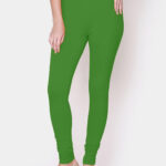 Natural Green Color Premium Ankle Length Leggings