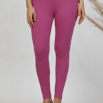 Orchid Pink Color Premium Ankle Length Leggings